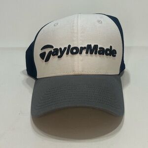 TaylorMade Blue & White New Era 39-Thirty Fitted Medium Large Golf‎ Hat
